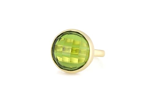 Bague péridot or jaune 14k pour sublimer vos tenues