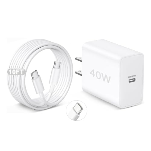 Image of [Apple MFi Certified]iPhone 17 16 Pro Max Charger Fast Charging, 40W USB C to C Fast Charger Block 10Ft Extra Long Type C Charging Cable Cord for iPhone 17e /17 Pro /Air /16 /16e /16 ProMax /Plus /15Pro,iPad