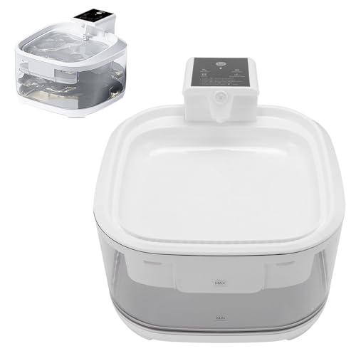 Fuente de agua para gatos grande 4.5L Naroote blanca miniatura 3