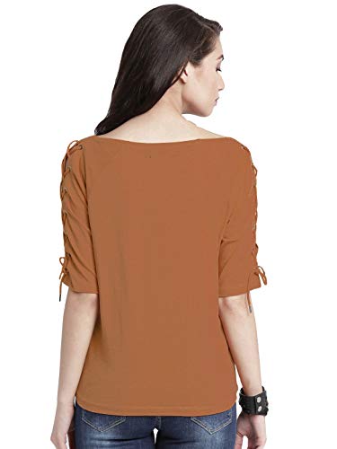 Image of DHRUVI TRENDZ Women's Regular Fit Tops | T Shirt for Women | Tops for Jeans for Women | Tops for Women | Western Tops for Women Stylish | T-Shirt for Women