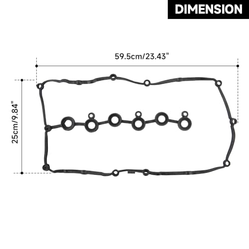 Image of Engine Valve Cover Gasket 03H103483C for VW Audi Porsche 3.6L | For VW Atlas CC Passat Touareg; Porsche Cayenne; Audi Q7; Skoda Superb 3.6L applications 2006-2023; OE 95510523100