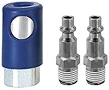 (1) Prevost, 1/4", Industrial, IRC Regular Coupler/Compressed Air Fitting and (2) 1/4" Male Threaded Plugs COMBO