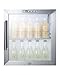Summit Appliance SCR215L 17-Inch Wide Compact Beverage Center, White; Commercially Approved; Double Pane Tempered Glass Goor