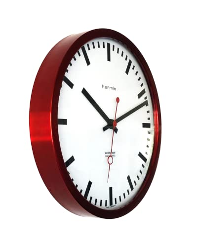Horloge à Quartz Rouge Hermle Pendule Murale Salon pour Ambiance Chaleureuse - 3