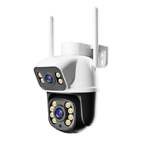 Jortan Tech Cámara de Seguridad Inalámbrica Tipo Domo JTZ 9698QJB con Doble Lente, Zoom Híbrido 8X, Visión Nocturna a Color y Detección de Movimiento Inteligente para Vigilancia Avanzada