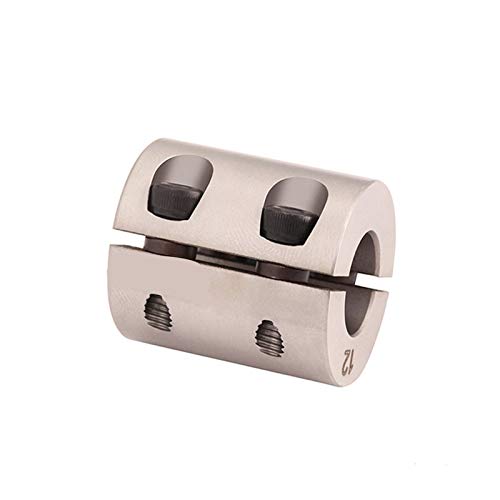 SUOFEILAIMU-PHONE CASE Metal Coupler Shaft Coupling Stainless High Rigidity Clamp D40 L44mm Not Jaw Spider Flexible (Inner Diameter : 9x12)