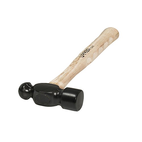 URREA Ball Pein Hammer - 24oz Striking Tool with Forged and Machined Head & Ergonomic Oak Handle - 1324E