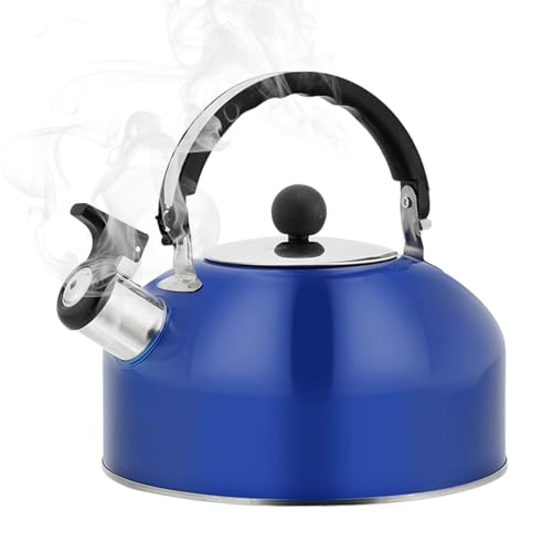 Bouilloire avec sifflet - Bouilloire pour l'eau au sol, cuisson bruyante, pot portable pour café et eau, ustensiles de cuisine en métal résistant, performances de chauffage rapide | Preparazio