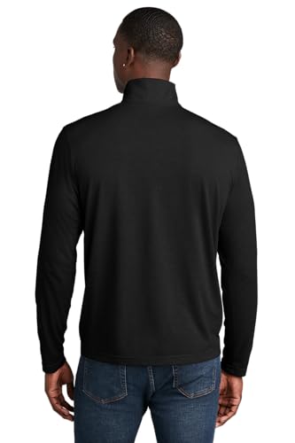 SPORT-TEK PosiCharge Tri-Blend Wicking 1/4-Zip Pullover ST407, Black Triad Solid, X-Small3
