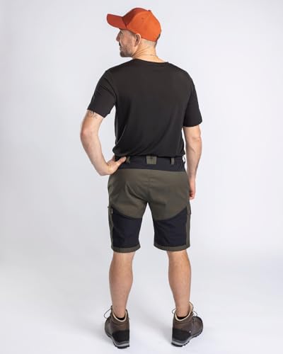 Pinewood 5316 Finnveden Trail Hybrid Shorts Black/Mossgreen (462) C54