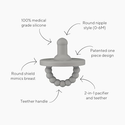 Image of Ryan & Rose Cutie PAT Pacifier Teether 10 Pack Assorted Colors (Monterey (Boy), Stage 1)