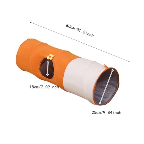 Tunnel pour chat droit Sharplace pliable et lit interactif pour petit lapin