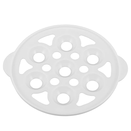 Ciieeo Rejilla para Cocinar Huevos al Vapor de Plástico Resistente, Soporte Redondo de 15 Cm para Vaporera y Olla, Accesorio Multiusos para Cocina Doméstica y Saludable