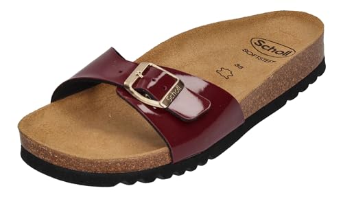 Scholl Estelle   Sandalia para mujer, Vino, 38 EU