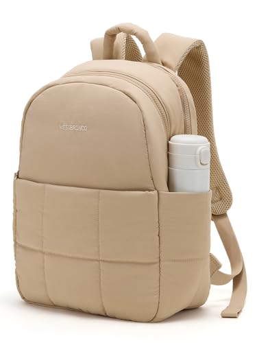 Image of WESTBRONCO Puffer Laptop Backpack for Women Travel Backpack for Women Airplane Approved Backpack with 16'' Laptop Compartment