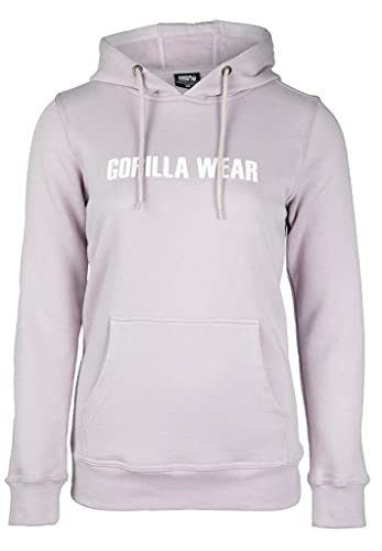 Gorilla Wear   Sudadera Charlotte con Capucha – Lila – Culturismo Deporte Ocio Diario fácil cómodo con Logotipo Impreso de algodón y poliéster óptimo Libertad de Movimiento.