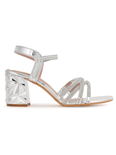 Image of IKAGI Women's Fashion Sandals | Faux Leather Comfortable and Stylish Heel | For Wedding Occasion| For Women & Girls