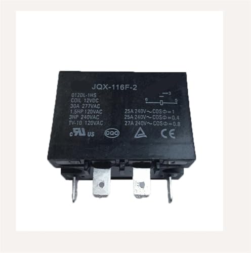 Relais de puissance JQX-116F-2-012DL-1HS 12V 30A pour l'électroménager