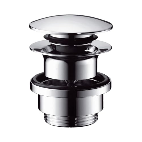 Tappo Saltarello Per Scarico Lavandino Universale - Diametro 40 Mm, In Ottone Cromato, Per Bagno E Cucina