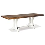 Signature Design by Ashley Valebeck Farmhouse Rectangular Extension Dining Table, Fits up to 8, White & Brown - Image 4