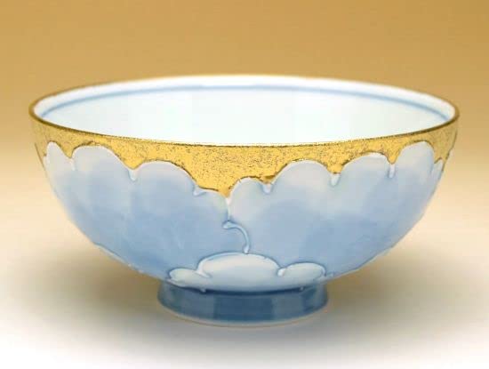 Arita Ware Gold Peony Rice Bowl