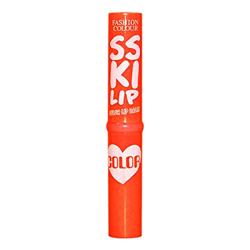 Image of FASHION COLOUR Kiss Lip Balm For All Skin Types | For Dark, Dry & Pigmented Lip | Moisturising, Non-Sticky, Shiny & Soft Lip | Tinted Balm (01 Vivid Peach)