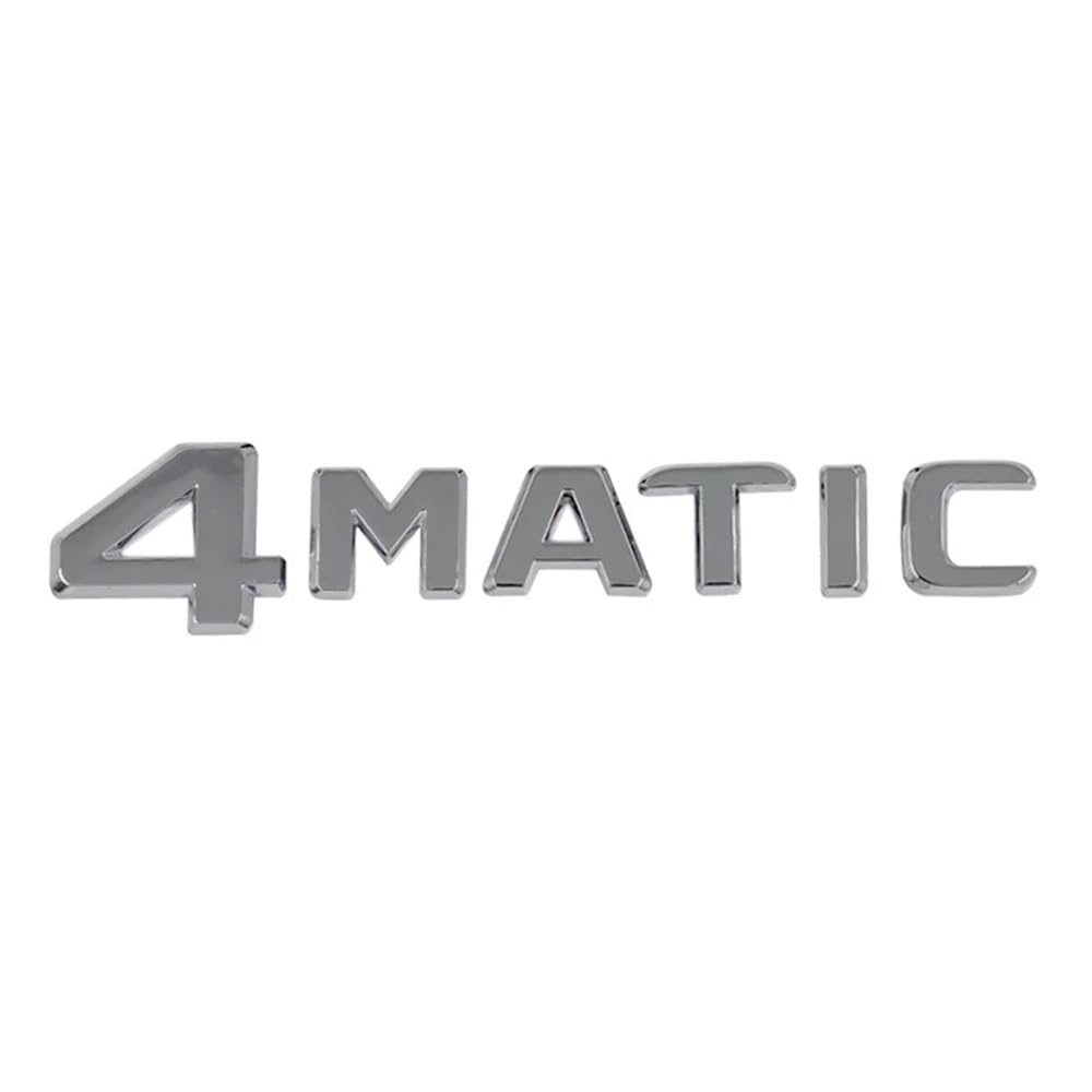 YTQMoreBNZ YYDStes 4 Matic Emblem 4matic Letters Car Trunk Badge Compatible With Mercedes C E GLK GLA GLC 250 220 ML 320 CDI 4amtic Logo