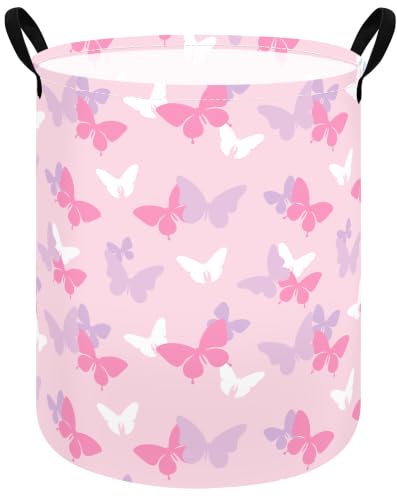 Image of Large Laundry Basket Canvas Storage Bins Baby Nursery Hamper for Boys and Girls Toy Box Gift Baskets for Home,Office,Home Decor