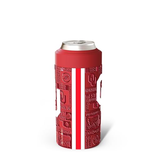Image of Frost Buddy Universal Can Cooler - Fits 12 & 16 oz (Oklahoma Sooners | 3D) | 20x colder, cold up to 24 hrs | Fits slim cans & bottles | Sleek, lightweight design | No sweat, no condensation