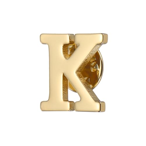 Image of PATIKIL Letter Lapel Pins, Initial Alphabet Collar Pins Letter Brooch Pins for Women Men Shirt Dress Suits