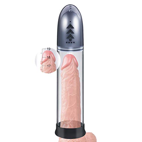 Automatic Penis Vacuum Pump for Men, Fovel Cock Enlarger with 4 Suction Intensities for Stronger Bigger Erections Improve, Rechargeable Male Enhancing Masturbator Sex Toy with Cylinder & Scale