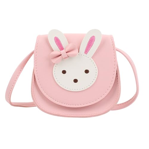 TAXTYHRE Bolso Bandolera para Niña, Bolso Bandolera de Conejo, Bolsa de Hombro de Bonito Conejo, con Correa de Hombro Ajustable, para Niña Niños Regalos de cumpleaños de Pascua - Rosa