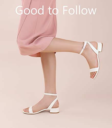 Image of Ankis Women Nude White Gold Black Sandals Open Toe 1 Inch Low Block Heel
