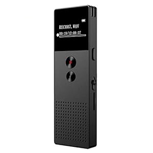 16GB Digitales Diktiergerät, Mibao USB Professional Diktiergerät Voice Recorder mit MP3-Player, Voice Activated Recorder mit wiederaufladbarer Stereo-HD-Aufnahme Voice Recorder für Vorträge – Schwarz