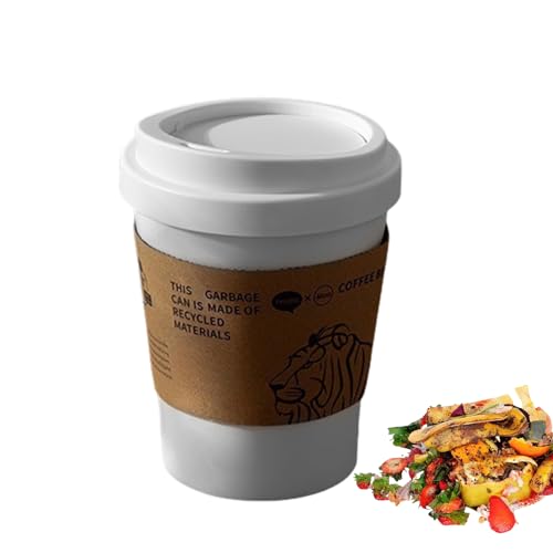 Cubo de basura - Cubo de basura interior, soporte para residuos compactos | Cubo de basura de tapa de cocina, contenedor de basura de cámara pequeña, bi