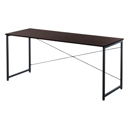 デスク 160cm 幅 奥行 60cm ワークデスク モニターアーム対応 ライティングデスク 学習 書斎 在宅 学習机 勉強机 ミシン台 ブラウン