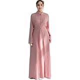 Lenmipot Elegant Middle Eastern Abaya 2pcs Stand Collar Maxi Dress for Women Muslim Jilbab Kaftan Eid Dubai Abaya Outfits