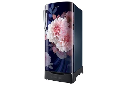 Image of Samsung 183 L, 5 Star, Digital Inverter, Direct-Cool Single Door Refrigerator (RR20F2825BB /NL, Begonia Blue, Base Stand Drawer)