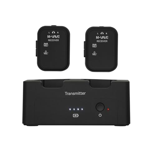 M-VAVE 2.4GHz Wireless in-Ear Monitor System Transmitter Receiver Auto-Pairing, 2.4G Stereo IEM...