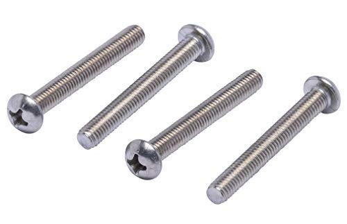#10-32 X 1-1/2" Stainless Phillips Round Head Machine Screw, (25pc), Fine Thread, 18-8 (304) Stainless Steel, by Bolt Dropper