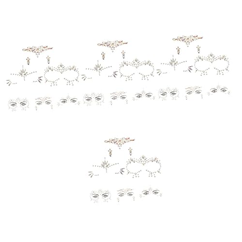 FRCOLOR 12 Folhas De Pasta De Sobrancelha De Diamante Adesivos De Rosto Strass