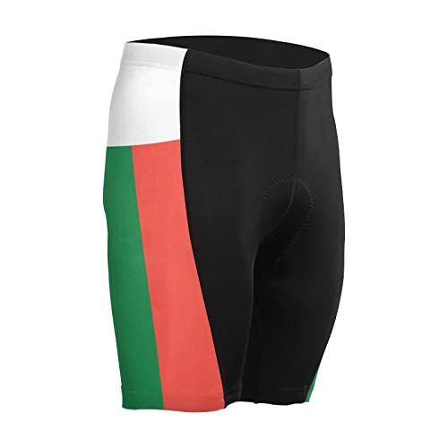 Madagascar Flag Men's Bike Shorts Padded Cycling Bicycle Biking Shorts Tight Multicolor