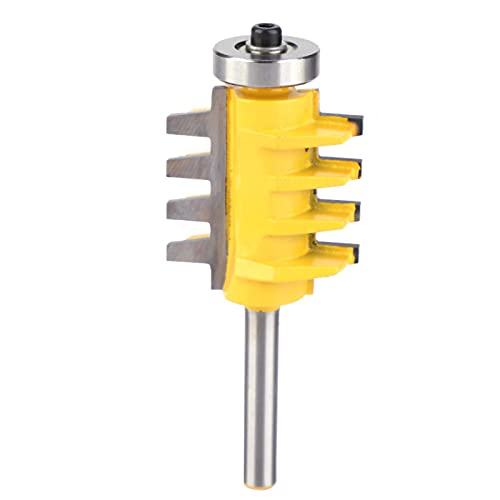 Router Knives Reversible Finger Joint Bevel Tenon Cutters Woodworking Chisel Milling Cutter Engraving Machine Cutter Tool Supplies and Accessories for Maintenance, Worker 1/4 Shank