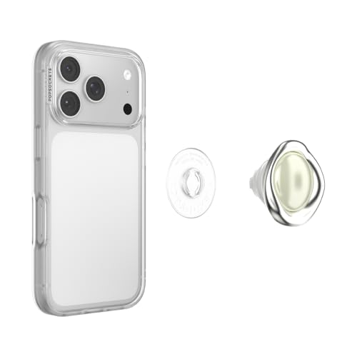 Image of PopSockets PopTop, Adhesive Phone Grip with Swappable Top, Crystal - Eye of the Beholder Silver