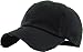 KBETHOS Vintage Washed Distressed Cotton Dad Hat Baseball Cap Adjustable Polo Trucker Unisex Style Headwear (Vintage) Black Adjustable