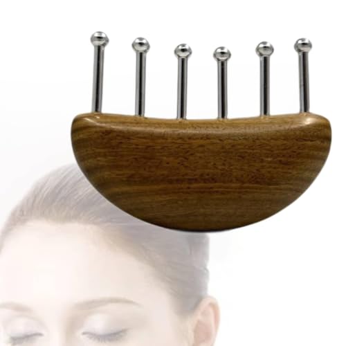 Peine masaje Gua Sha de mano: cepillo versátil y ergonómico para cuidado capilar 7