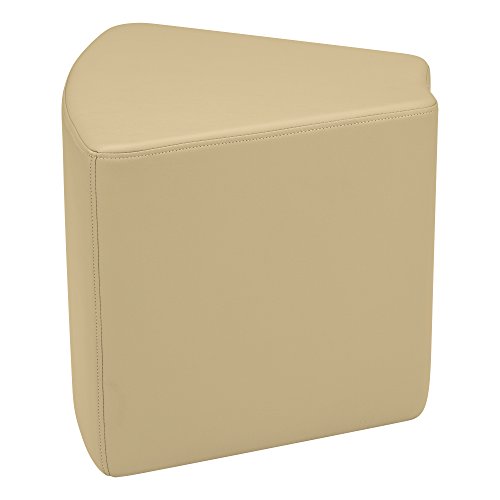 Image of Sprogs 18 inch H Structured Wedge Stool -Flexible Modular Collaborative Soft Seating for Office, Home, Lounge and School Classrooms with Durable Frame -Sand (SPG-1003N-SD-A)