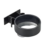BoBoU Soporte para secador de pelo de aluminio, montaje en pared, sin agujeros, autoadhesivo, soporte para secador de pelo con soporte para enchufe, ideal...