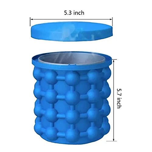 Hielera grande con tapa y molde para cubitos, azul miniatura 4