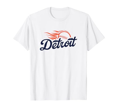 Detroit Baseball Vintage Minimalista Retro Amante del Baseball Maglietta